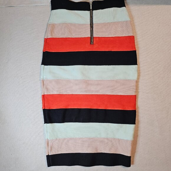 Bebe Stripped Midi Skirt - Size Small - Picture 3 of 7